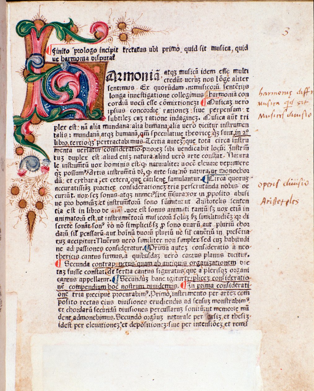 Stránka převzata z De musica tractatus od Bartolomea Ramose de Pareia (1482) od Unknown artist