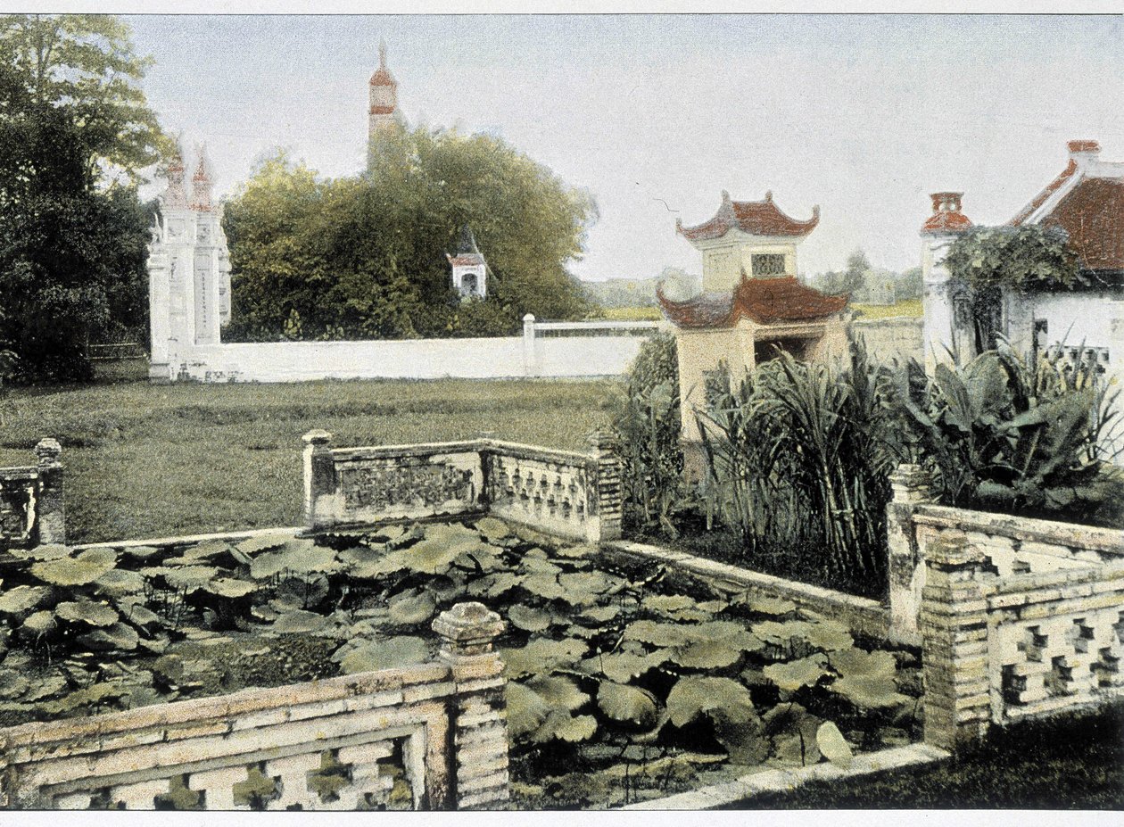 Pagoda of the Brush v Hanoji - v "Around the World", konec 19. století. od Unknown artist