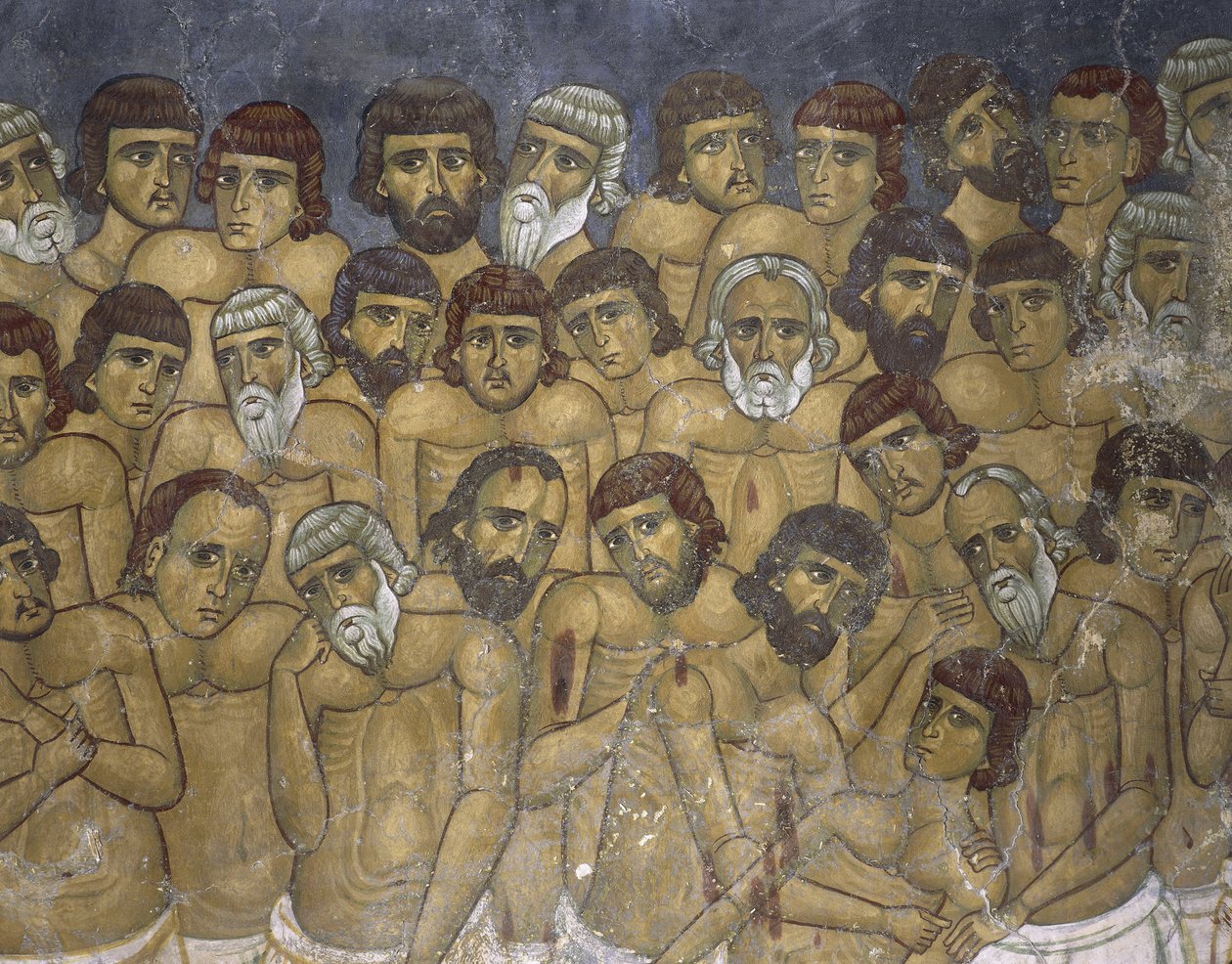 Obrazy skupiny mučedníků, Avios Nikolaos Ties Steviis, Kakopetria, Kypr od Unknown artist