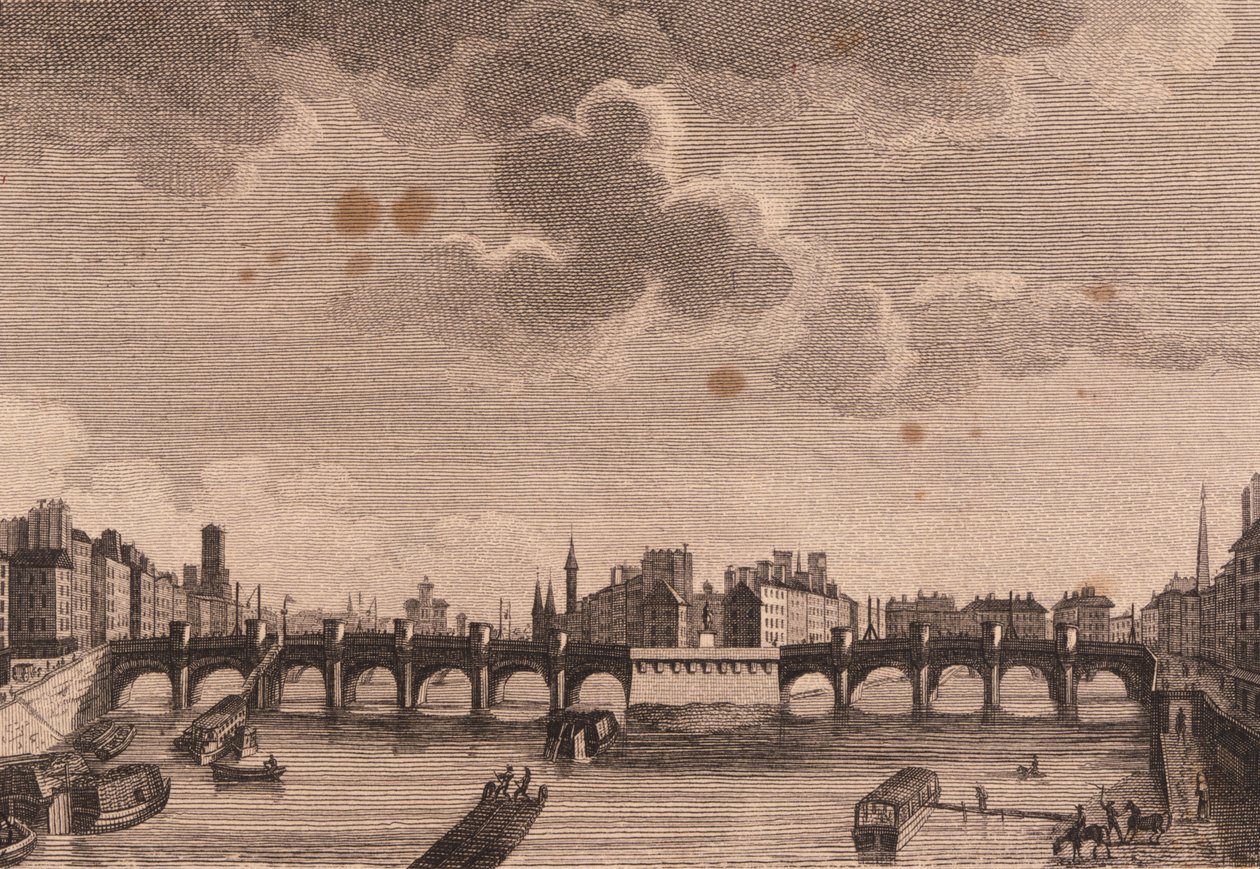 Paříž, Pont Neuf a Ile de la Cité na Seině. od Unknown artist