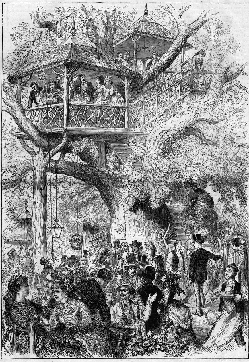 Party v Sceaux Park v roce 1873. od Unknown artist