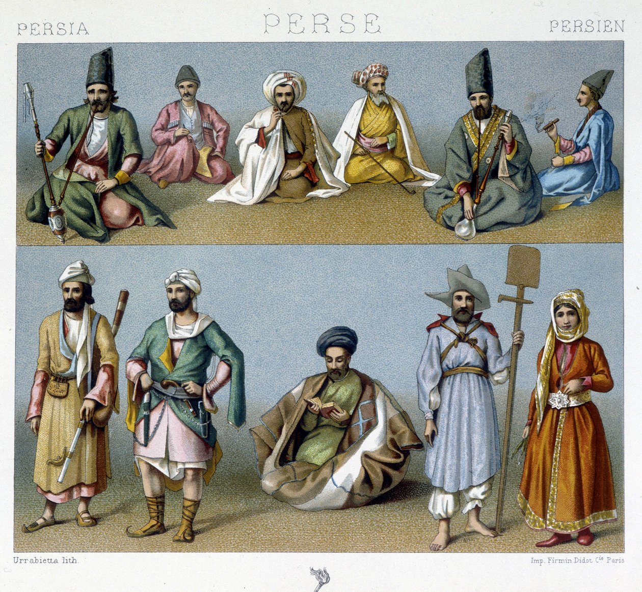 Perské kostýmy - v „historickém kostýmu“ od Racineta od Unknown artist