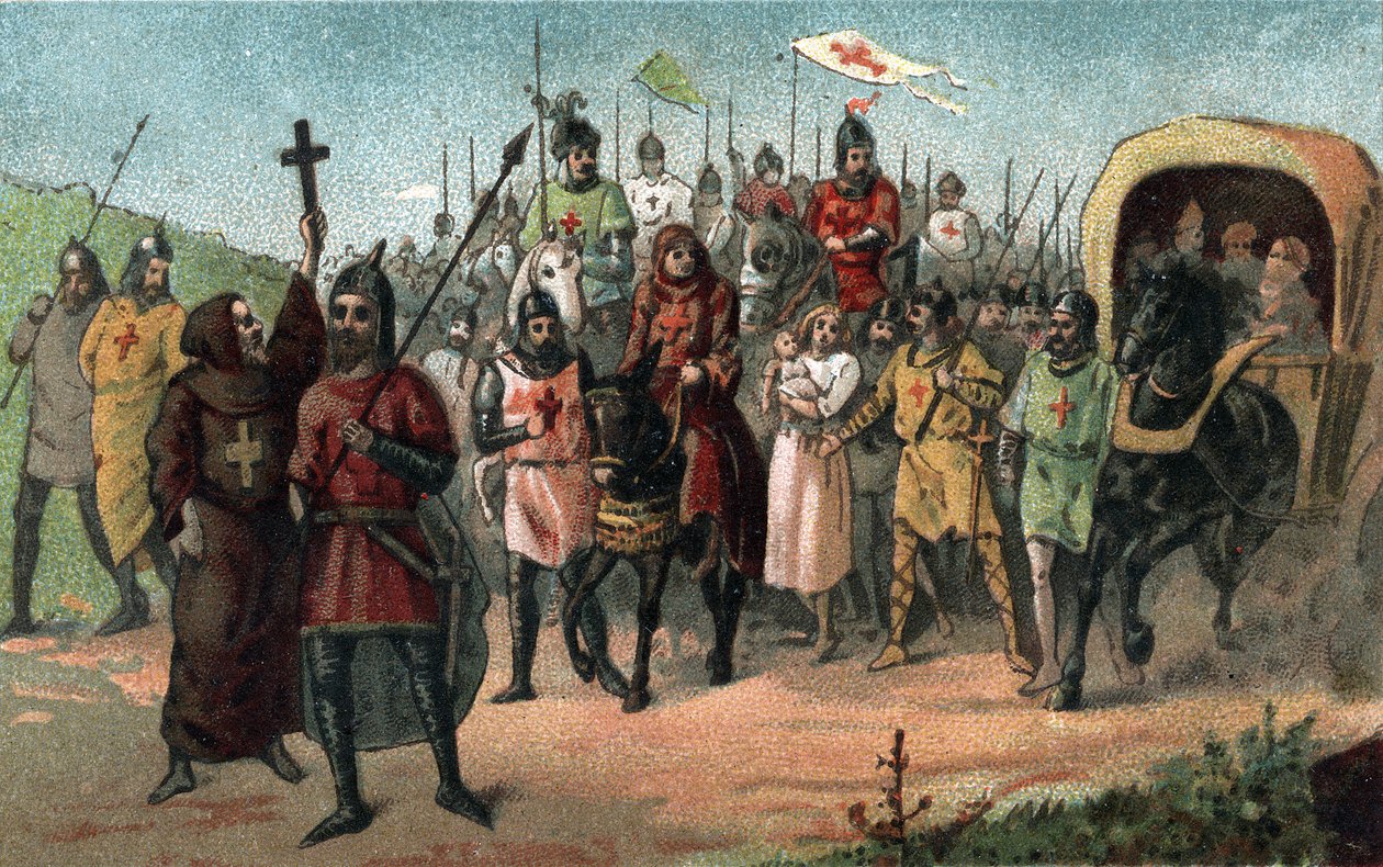 Petr poustevník hlásající křížovou výpravu (1095 - 1099). od Unknown artist