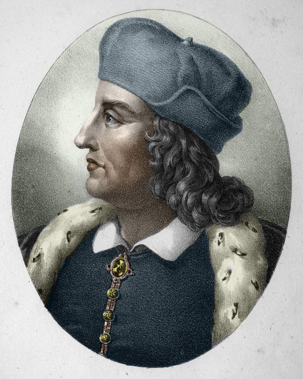 Filip II. (1165-1223), král Kapetián, známý jako Augustus. (Filip Augustus). od Unknown artist