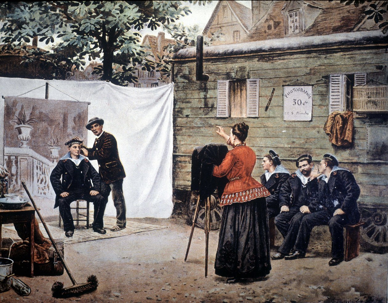 Potulný fotograf ve Francii v roce 1890. od Unknown artist