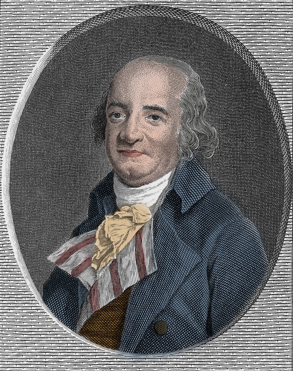 Pierre Samuel du Pont de Nemours (1739-1817) podnikatel a ekonom francouzského původu a americký diplomat od Unknown artist