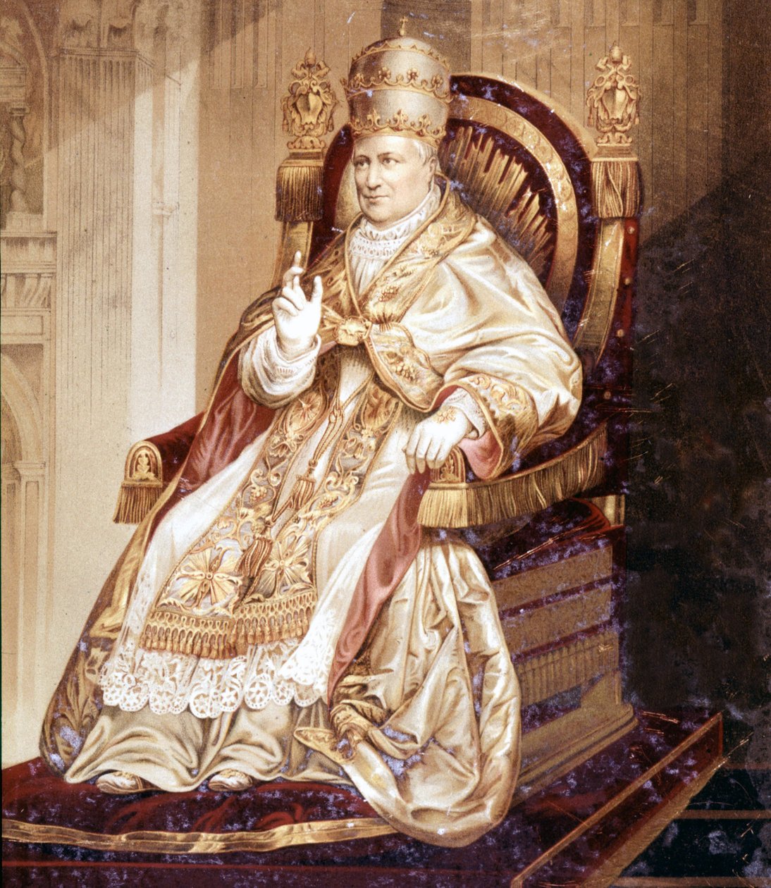 Pius IX. (1792 - 1878). Chromolitografie. od Unknown artist