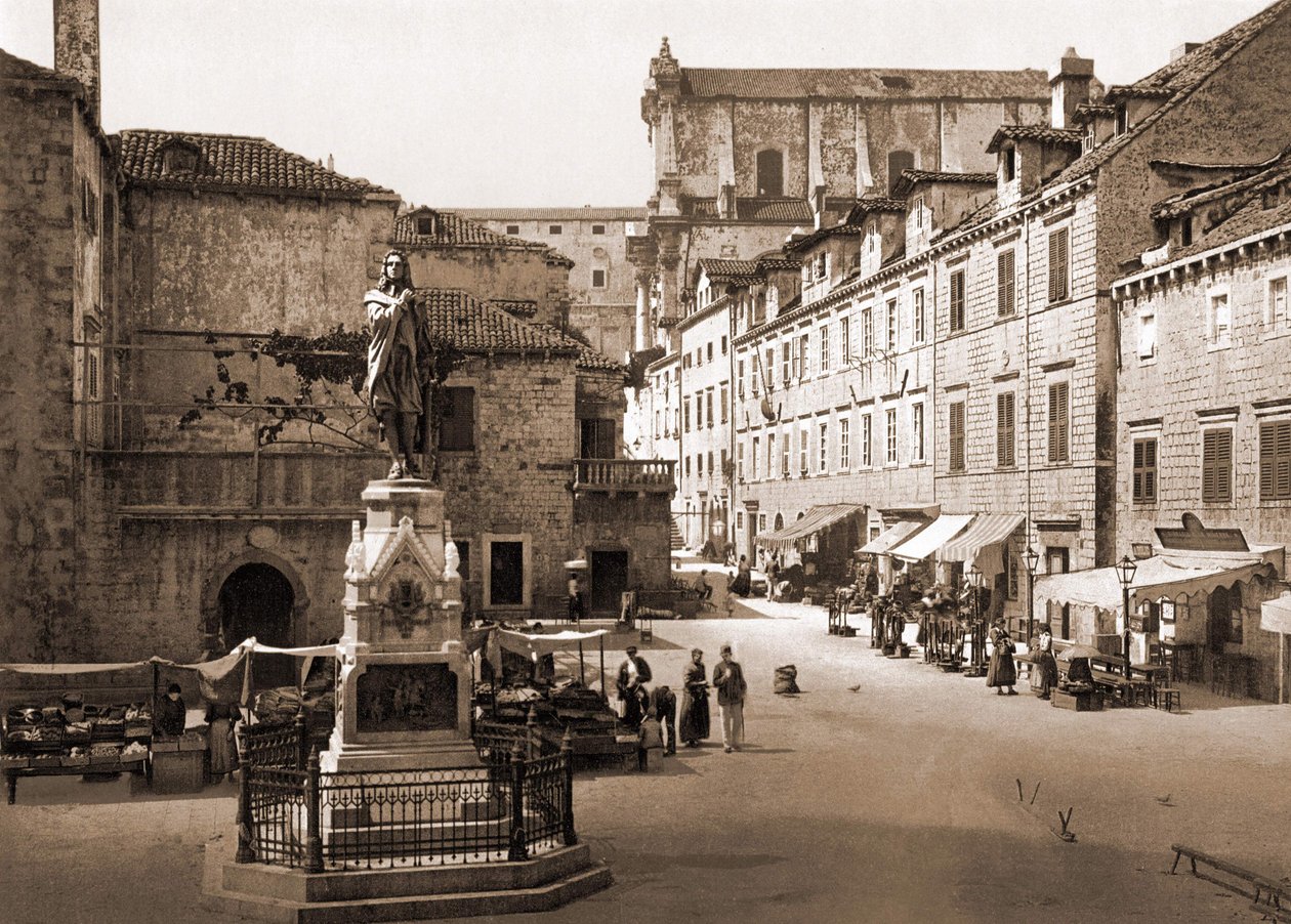 Místo Gundulic v Ragusa. sd. koncem 19. století. od Unknown artist