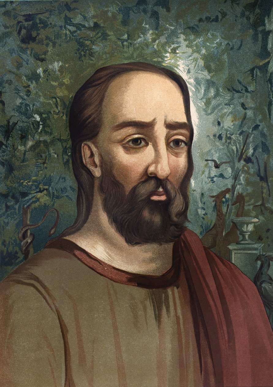 Plinius Starší (23-79) - portrét Plinia Staršího. latinsky Caius Plinius Secundus latinský spisovatel (Como, 23 n. l. v Stabies, 79 n. l.). založené na hombres y Mujeres celebres. Barcelona 1877. od Unknown artist