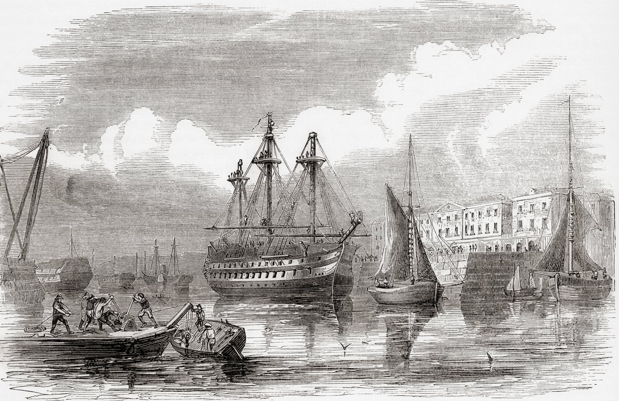 Plymouth, Anglie (rytina) od Unknown artist