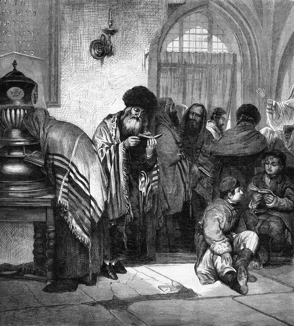 Polští Židé slaví velké odpuštění (Jom Kippur). od Unknown artist
