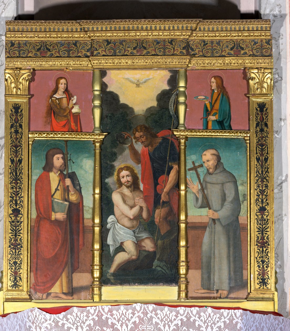 Polyptych Křest Krista od Unknown artist