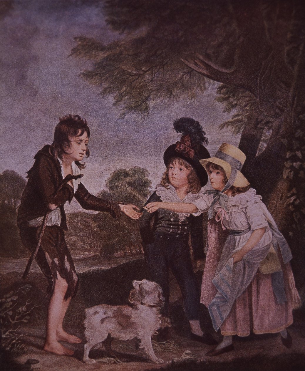 Chudák žebrá od bohatých dětí (barva litho) od Unknown artist