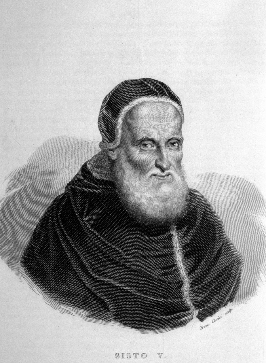 Papež Sixtus V (V) (1520 - 1590). od Unknown artist