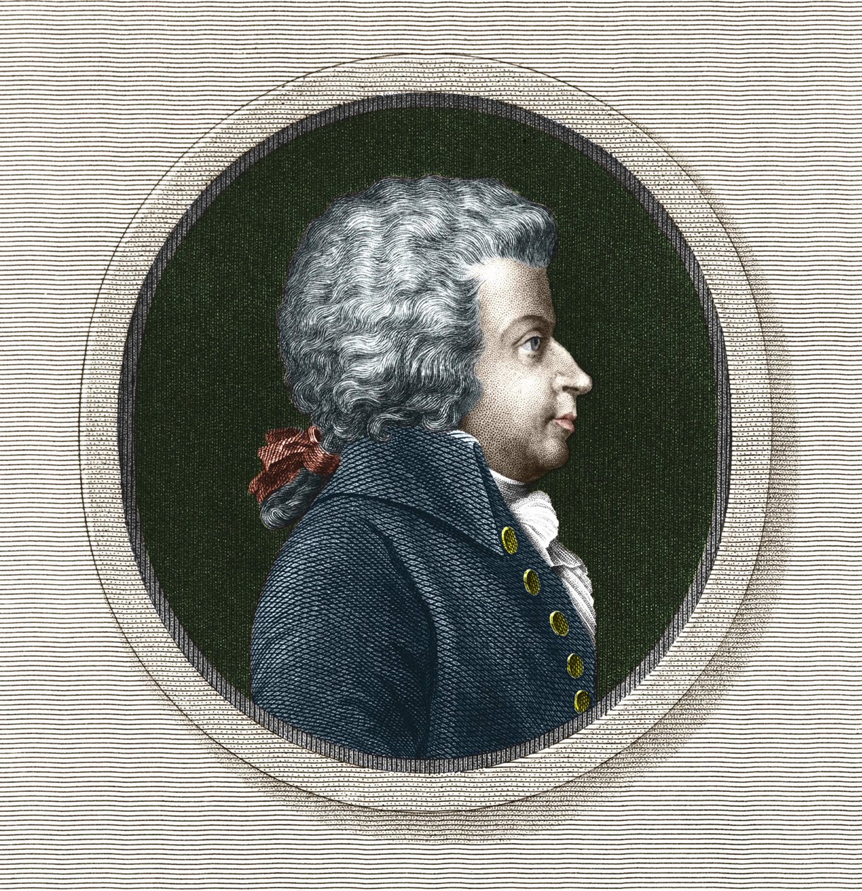 Portrét Wolfganga Amadea Mozarta (1756-1791) - grav. 19. století od Unknown artist