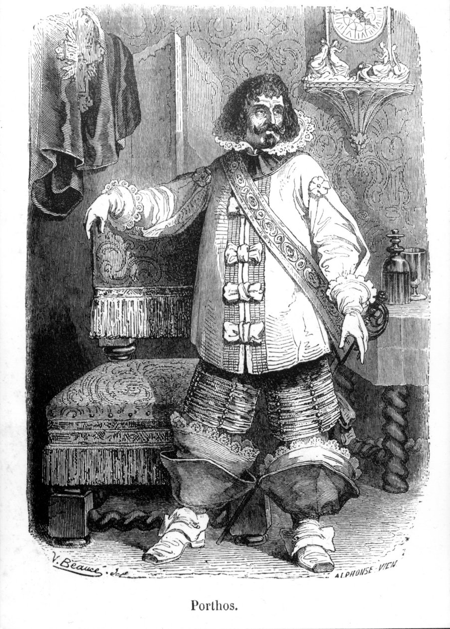 Porthos – ve „Tři mušketýři““ od Alexandra Dumase Pèrea. od Unknown artist