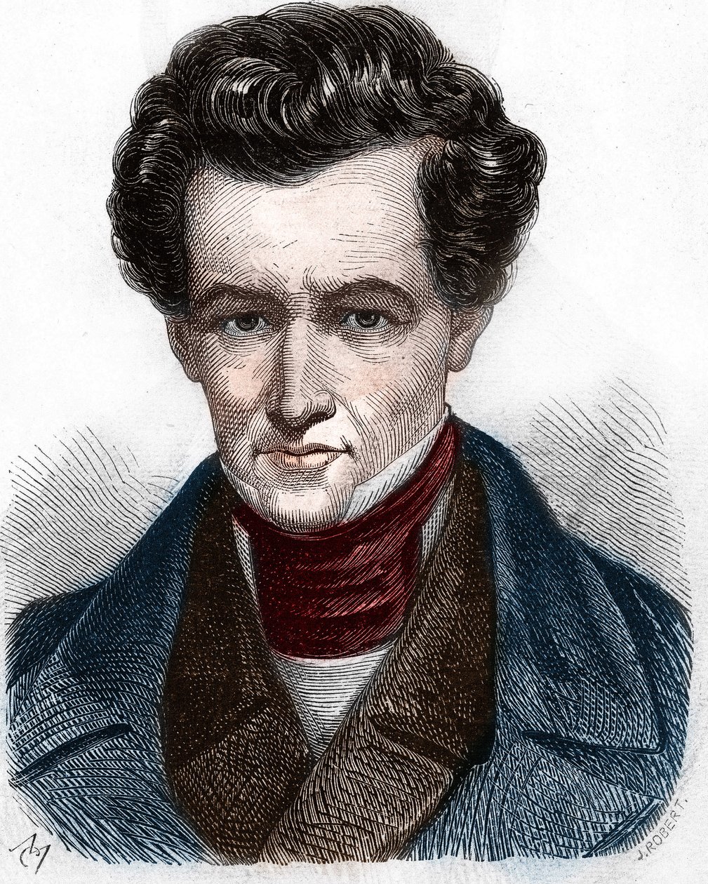 Portrét Armand Carrel (1800-1836), francouzský novinář. od Unknown artist