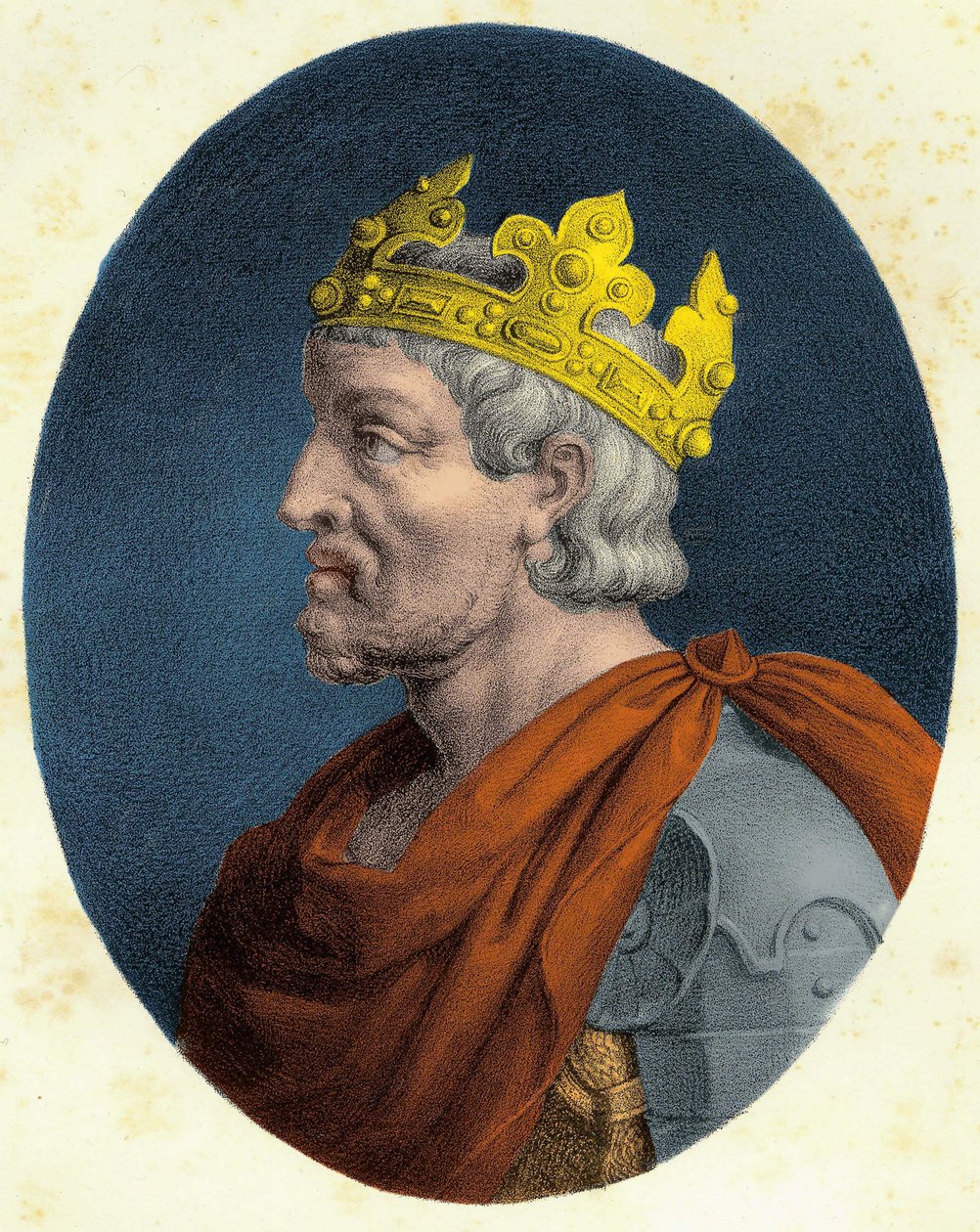 Portrét Pepin The Brief (asi 714 - 768). od Unknown artist