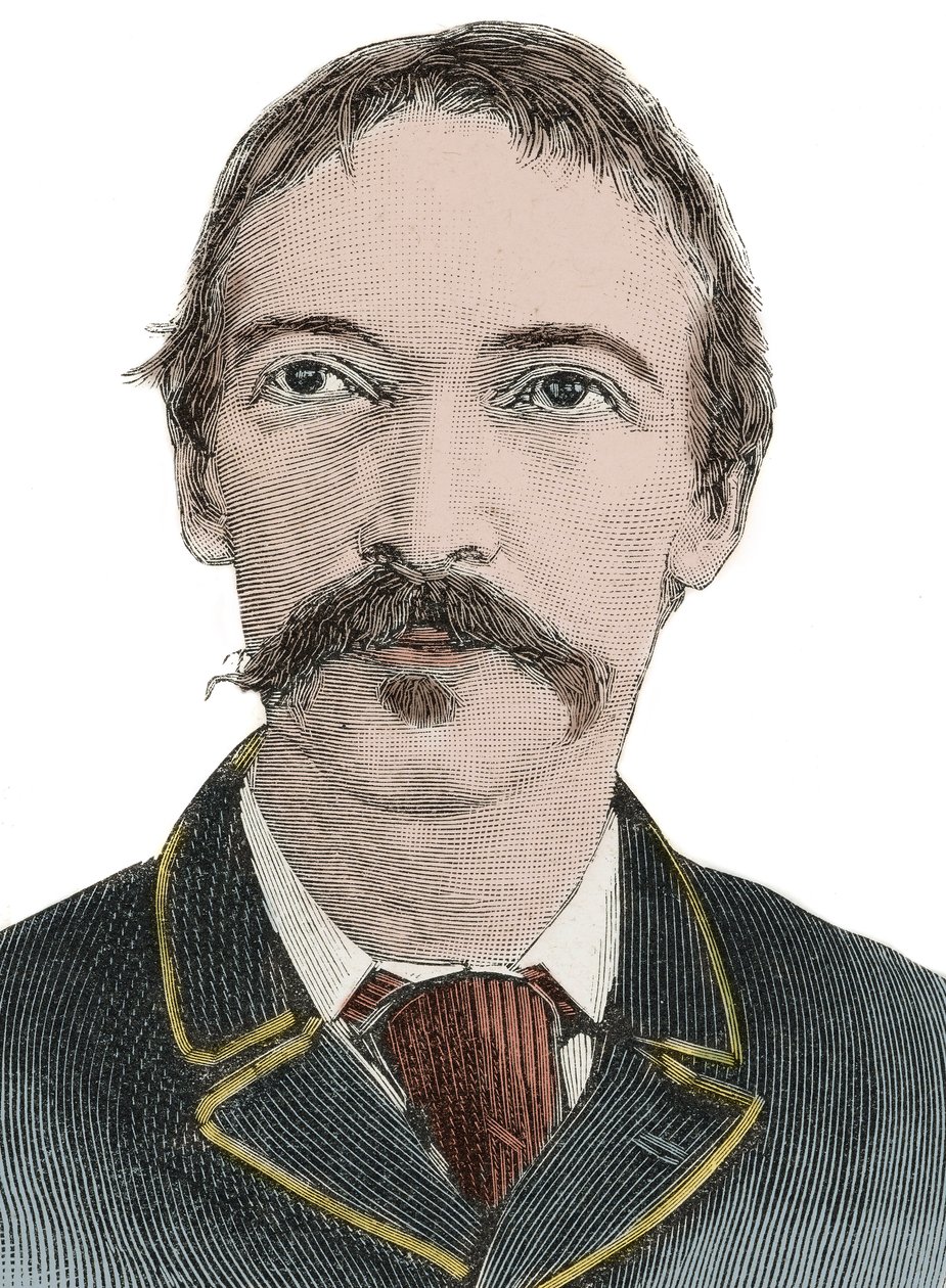 Portrét Robert Louis Stevenson (1850-1894) - britský spisovatel od Unknown artist