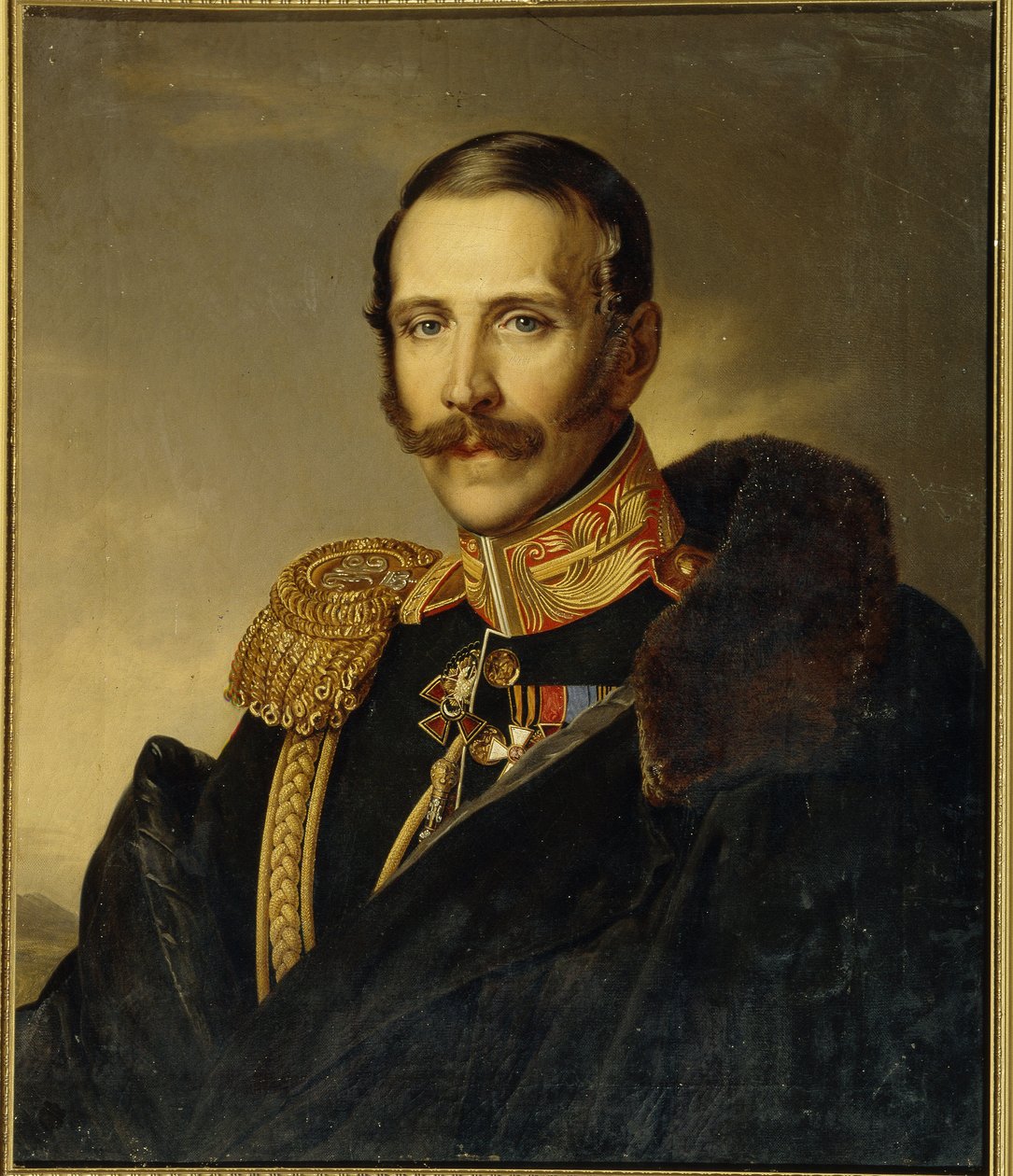 Portrét Serge Grigorijeviče Strogonova (Strogonoff nebo Stroganov) (1794-1882), generálního guvernéra Moskvy. (Portrét Sergeje Grigorijeviče Stroganova, generálního guvernéra Moskvy). Anonymní obraz, olej na plátně od Unknown artist