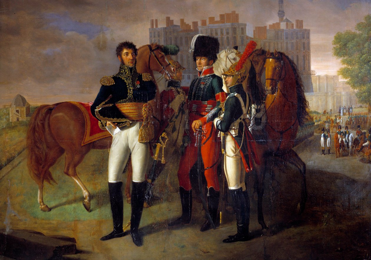 Celovečerní portrét La Ronciere, velitele jezdecké školy Saint Germain Anonymní malířství. 1812. Paříž, Armádní muzeum od Unknown artist