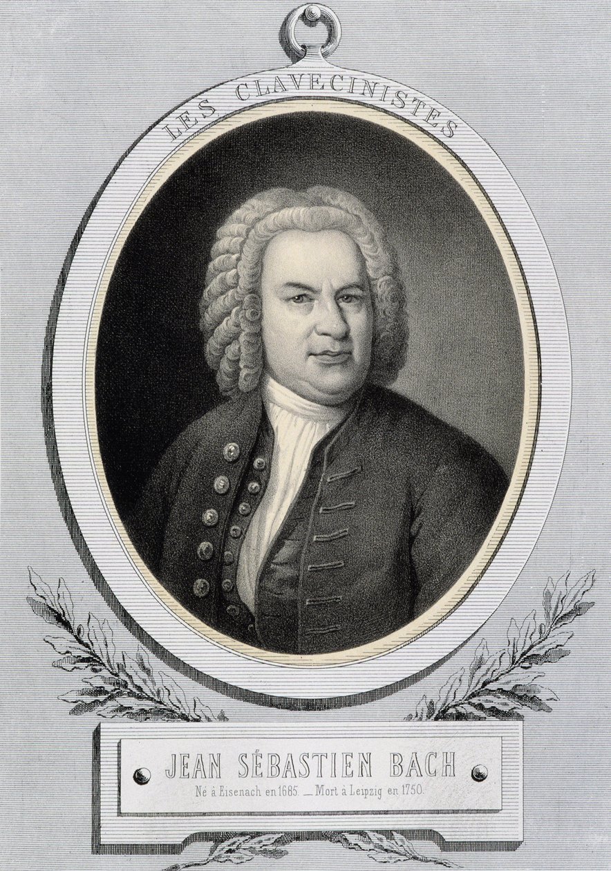 Portrét v medailonu od Jeana Sebastiena Bacha (Johann Sebastian Bach od Unknown artist