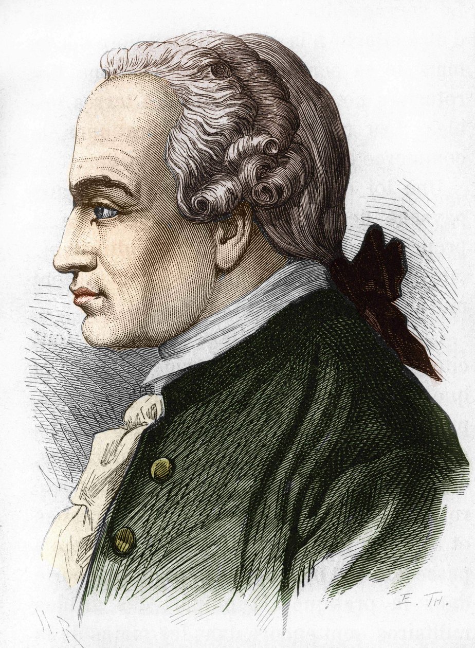 Portrét (Immanuela) Emmanuela Kanta. Německý filozof (K¿nigsberg od Unknown artist