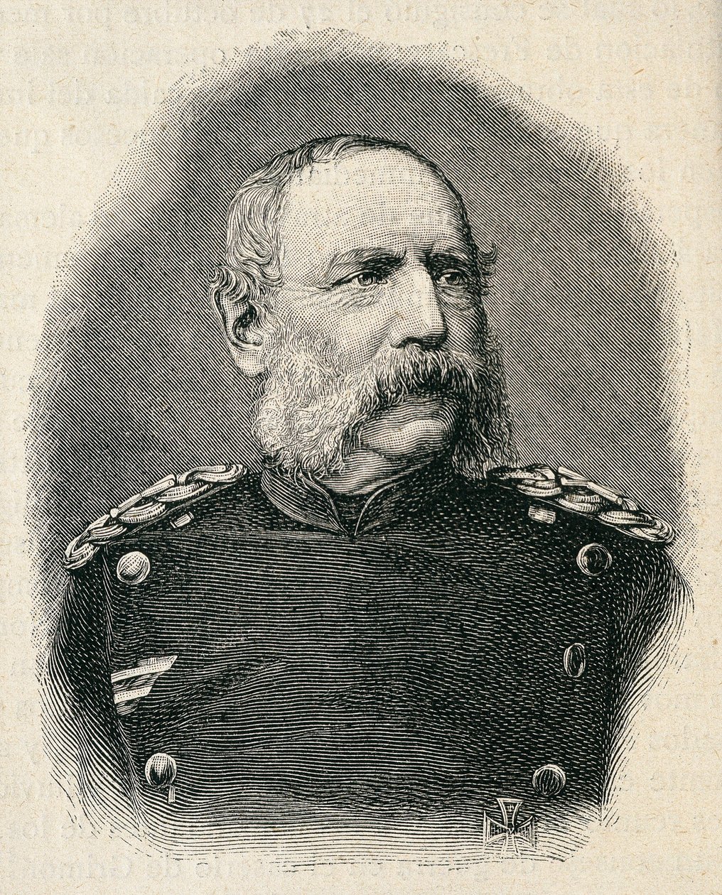 Portrét ALBERTA krále Saska (1828-1902), vojáka, který se zúčastnil bitvy u Sedanu. rytina od Unknown artist
