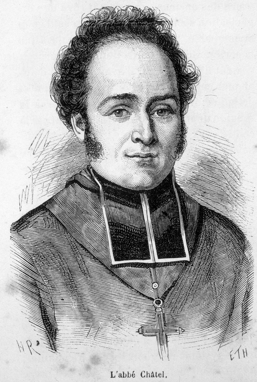 Portrét abbé Ferdinanda Francoise Chatela (1795-1857), zakladatele francouzské církve v době červencové revoluce. od Unknown artist