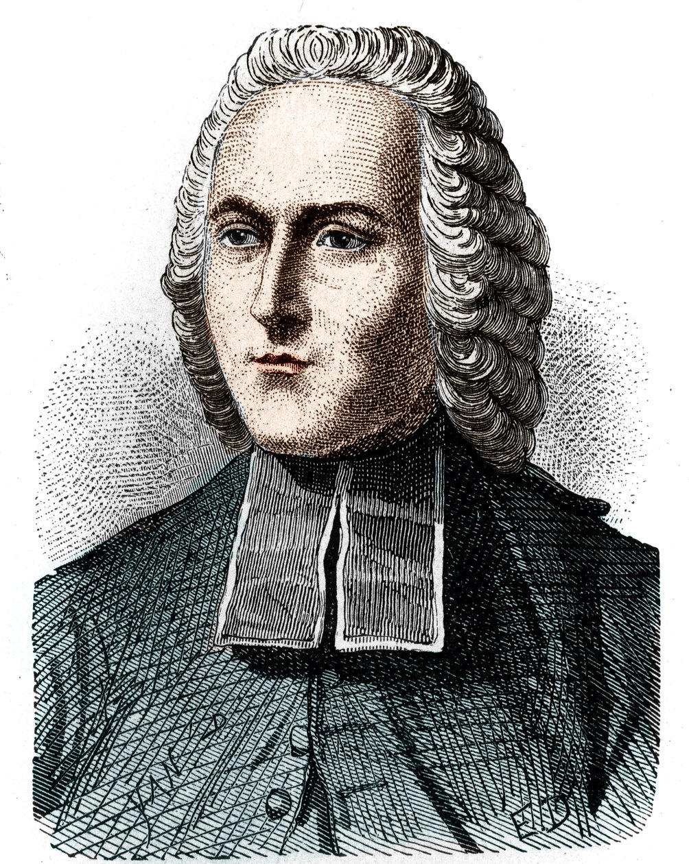 Portrét abbé Jean Antoine (Jean-Antoine) Nolleta (1700 - 1770), francouzského fyzika - v „Album de la Science; věhlasní vědci; Grandesovy objevy “”” 1896. od Unknown artist