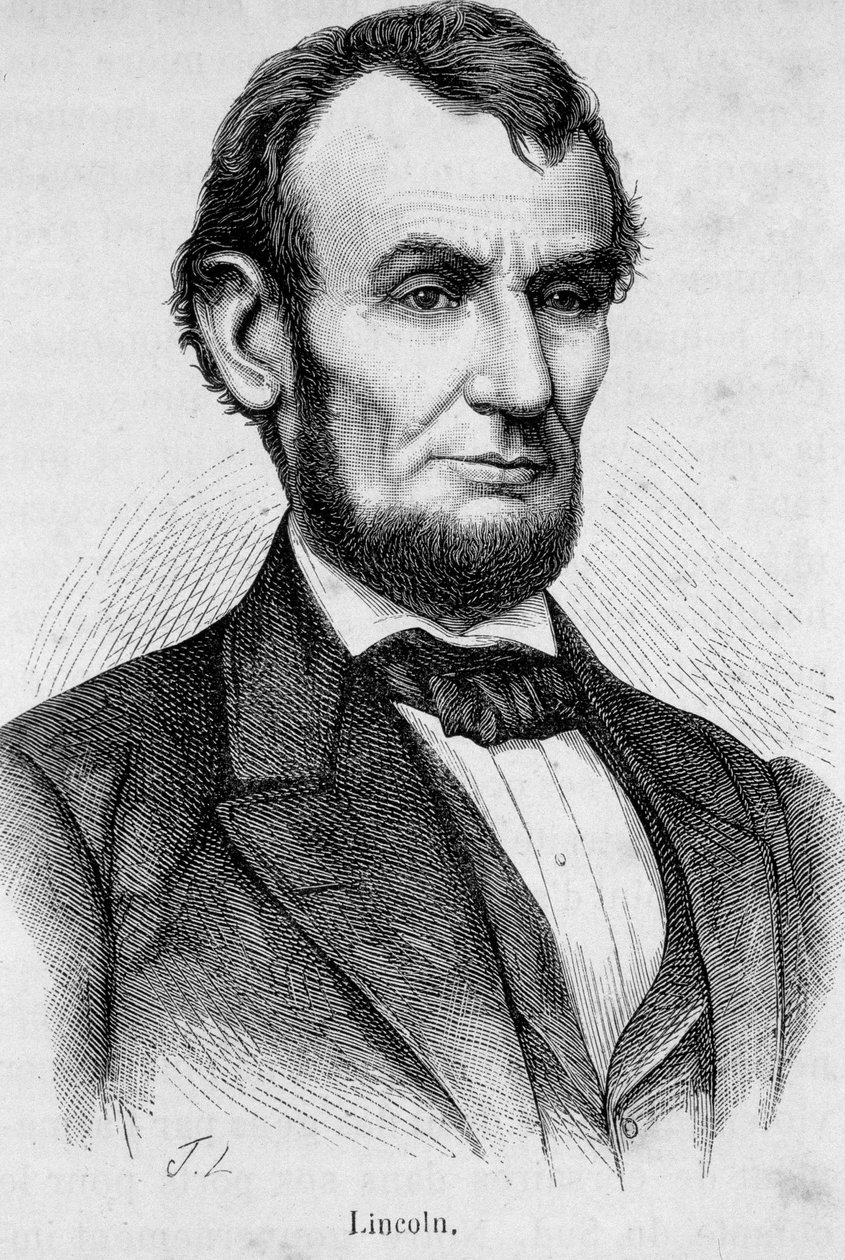 Portrét Abrahama Lincolna (1809 - 1865) 16. prezident Spojených států (1861 - 1865) od Unknown artist
