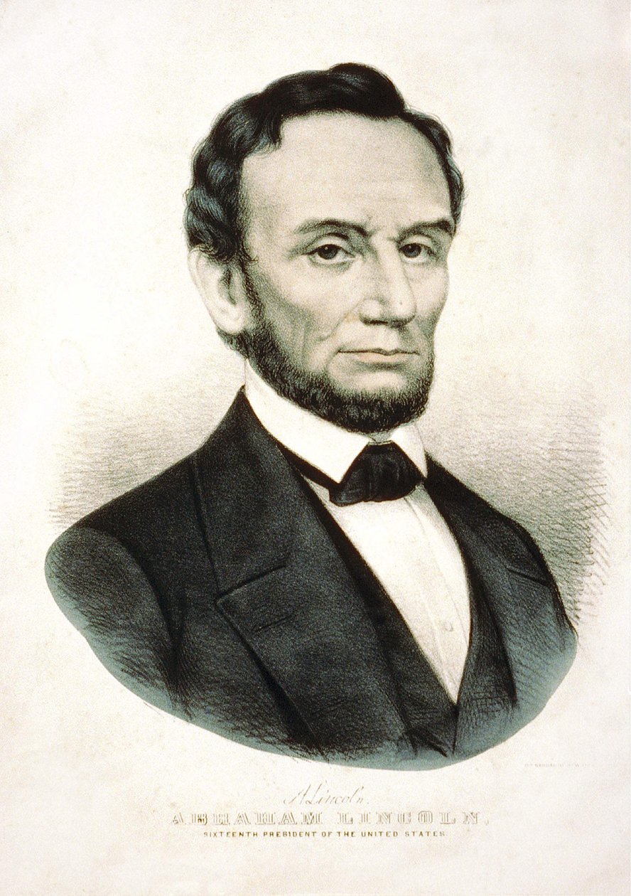 Portrét Abrahama Lincolna. Americký státník (1809 až 1865). od Unknown artist