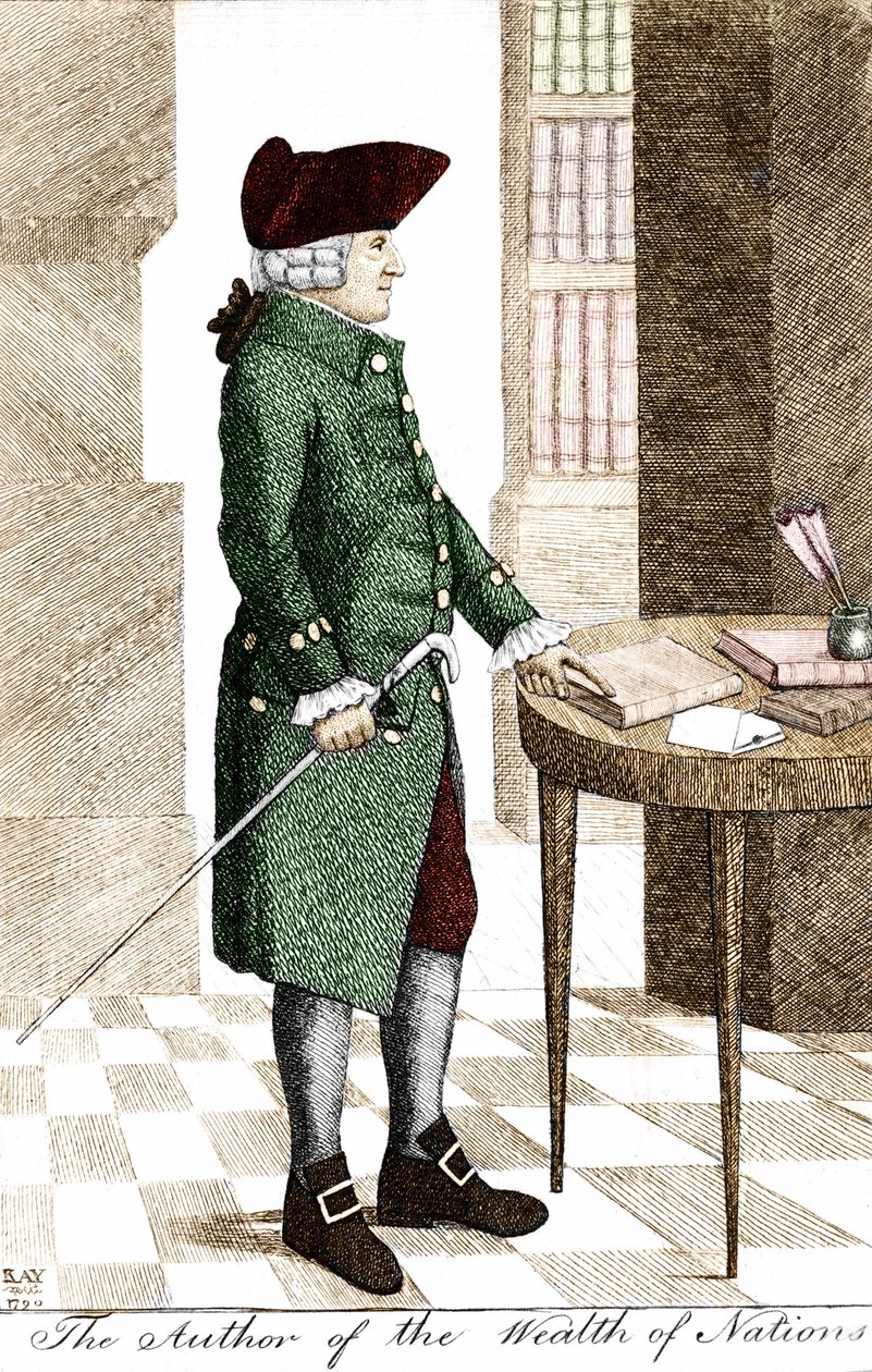 Portrét Adama Smithe (1723 - 1790), skotského filozofa a ekonoma. od Unknown artist