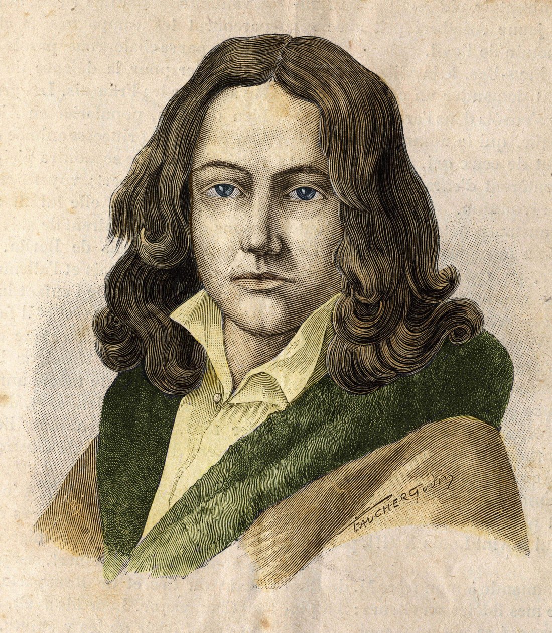 Portrét Adelberta de Chamisso (1781 - 1838) - v „“Les Contemporains“, n. d. koncem 19. století. od Unknown artist