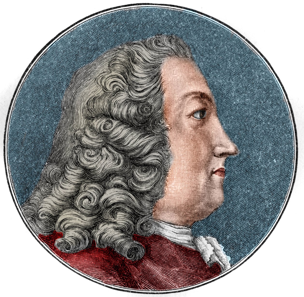 Portrét Albrechta von Haller Medecin, švýcarský fyziolog a botanik (1708-1777) Rytina. od Unknown artist
