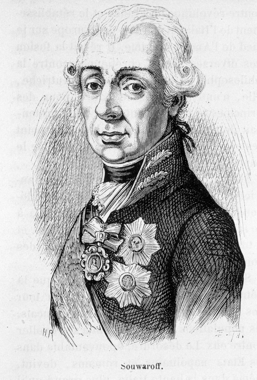 Portrét Alexandra Souwaroffa (Souvaroff nebo Souvarov nebo Alexander Suvorov) (1729-1800), ruský marechal (1729 - 1800) od Unknown artist