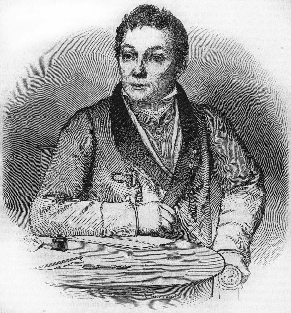 Portrét Alexandra Lenoira. Francouzský archeolog (1761 až 1839). od Unknown artist