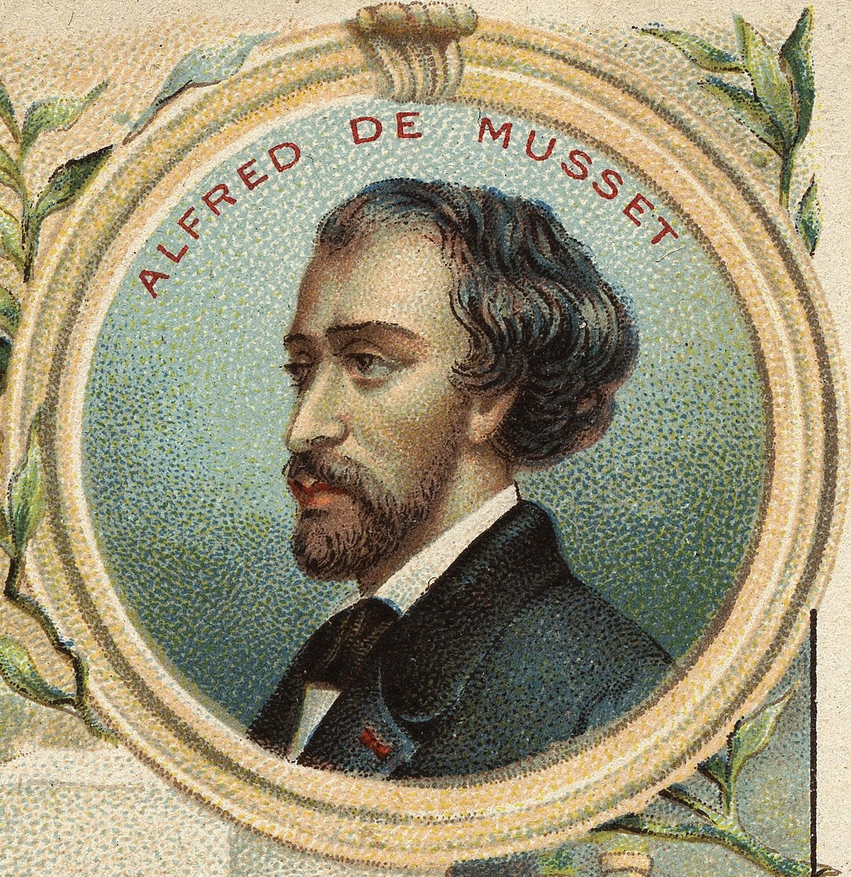 Portrét Alfreda de Musseta (1810-1857), francouzského spisovatele. od Unknown artist