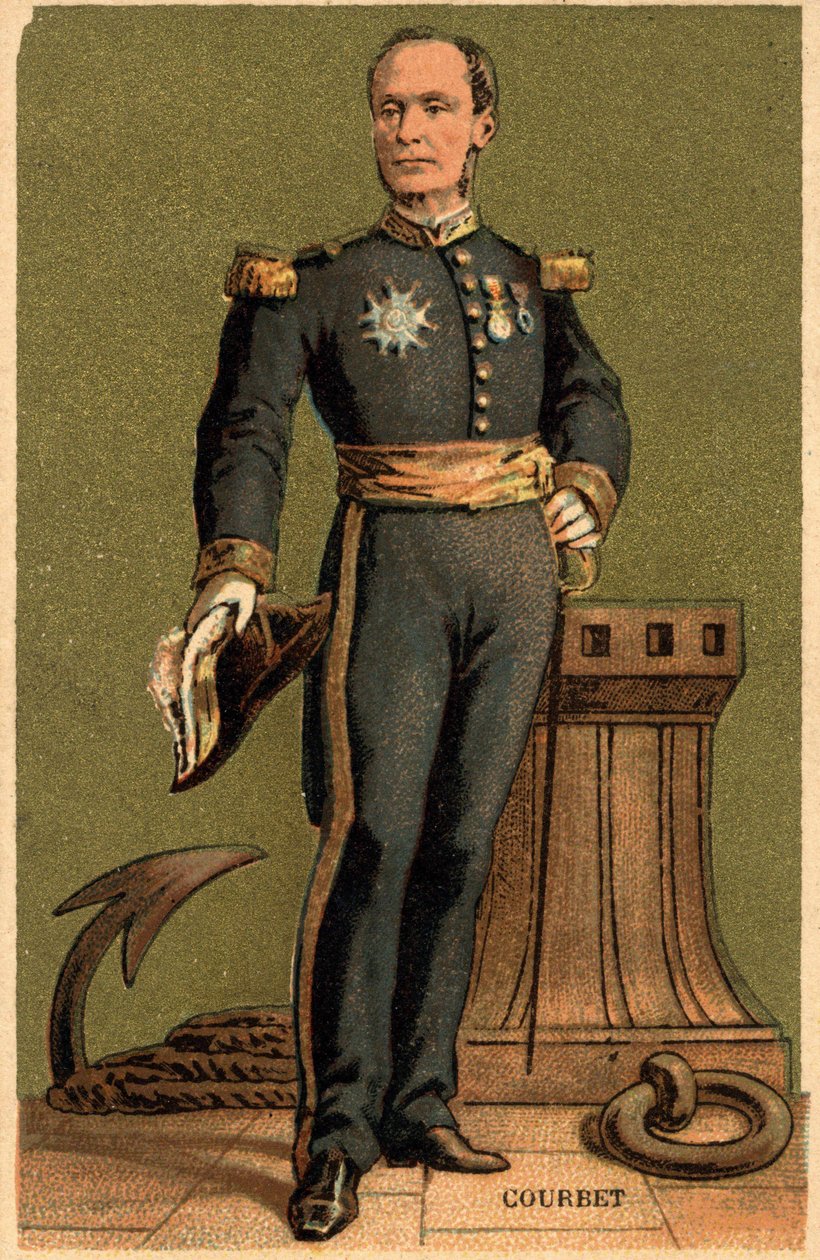 Portrét Amédée Anatole Courbet. Francouzský admirál (1827 -1885). od Unknown artist