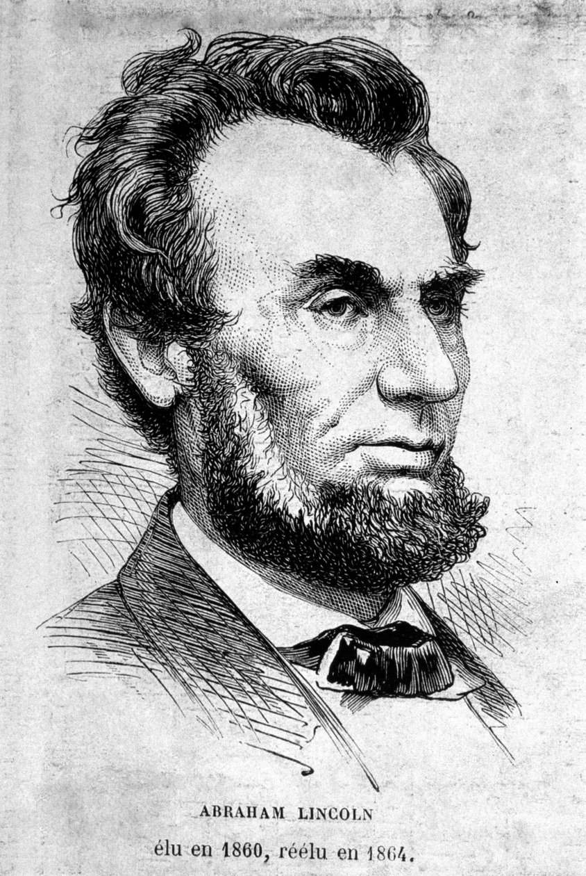 Portrét amerického prezidenta Abrahama Lincolna (1809 - 1865). od Unknown artist