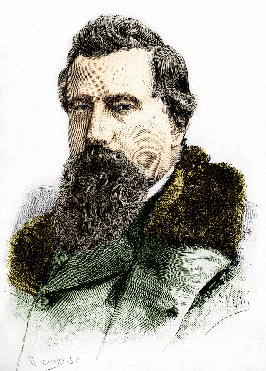 Portrét Amilcare Ponchielliho (1834 - 1886) italského skladatele. od Unknown artist
