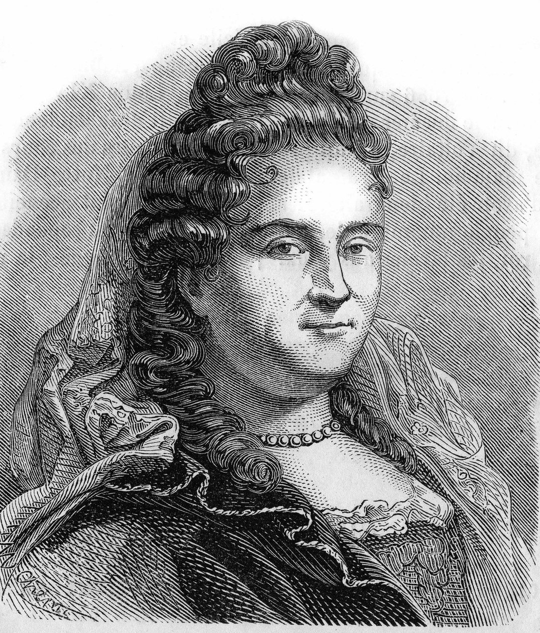Portrét Anne Lefebvre, Mme Dacier. Francouzský učenec (1647 až 1720). od Unknown artist