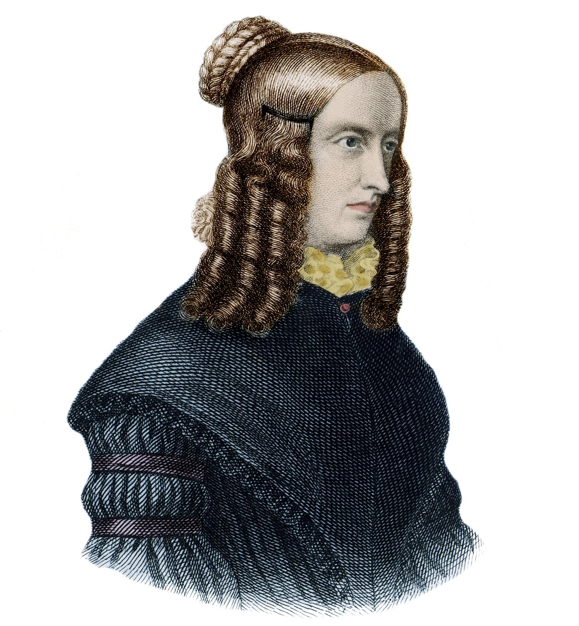 Portrét Annette von Droste-Hulshoff (1797-1848), anglická spisovatelka a básnířka od Unknown artist