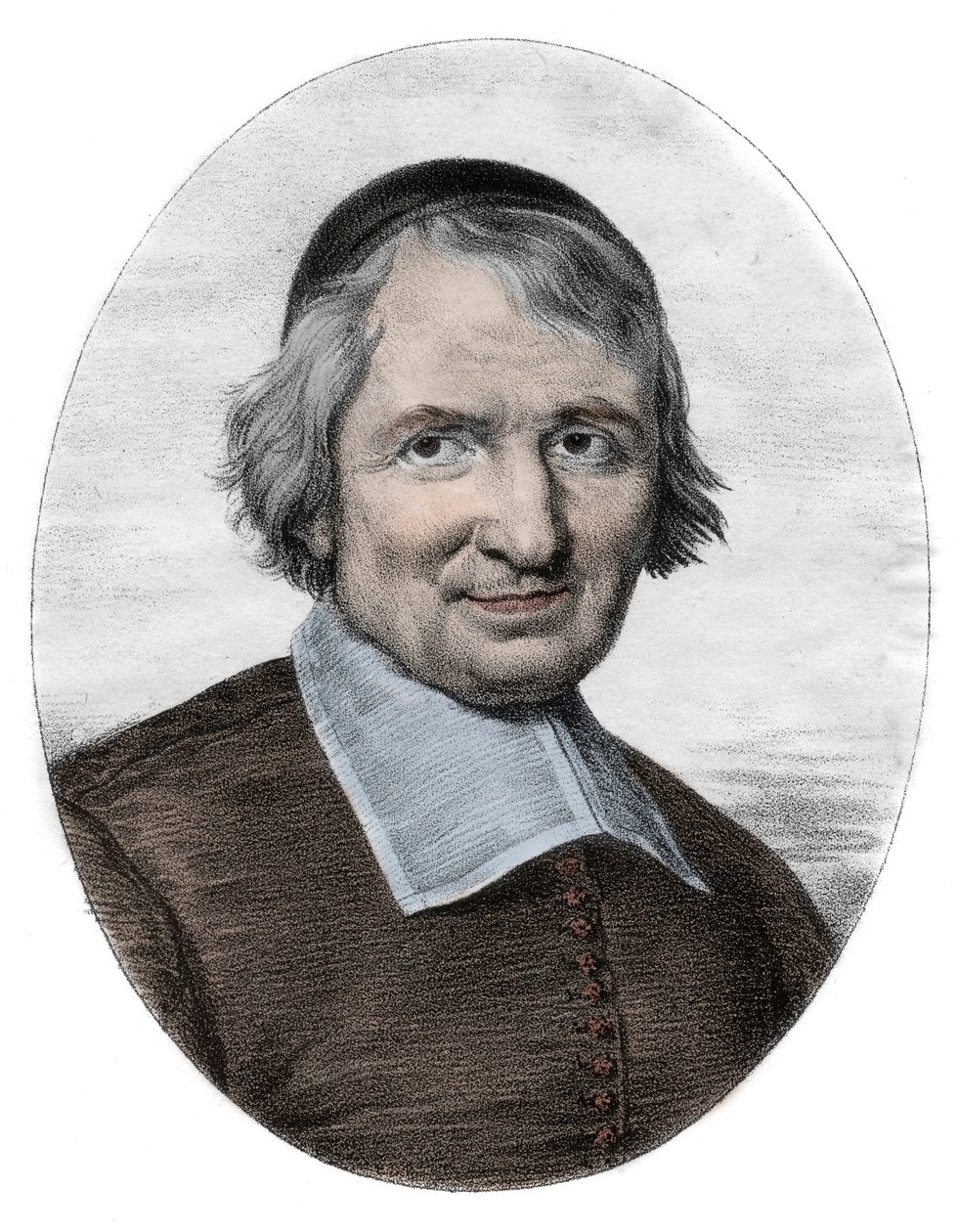 Portrét Antoina Arnaulda dit le Grand Arnauld (1612-1694), francouzského kněze, teologa, filozofa a matematika, člena jansenistů (Portrét Antoina Arnaulda, francouzský římskokatolický teolog, filozof a matematik, jeden z vedoucích od Unknown artist