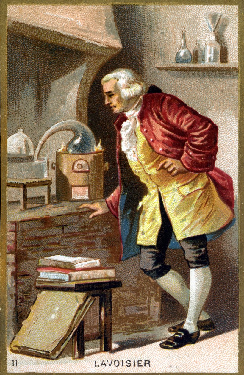 Portrét Antoine Laurent de Lavoisier (1743 - 1794), francouzský chemik. Chromolitografie 19. století. od Unknown artist