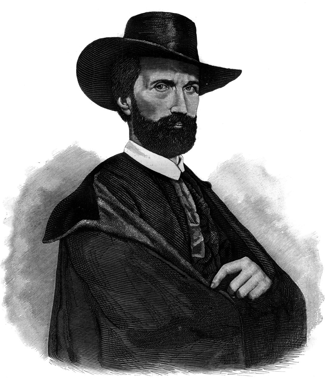 Portrét Antoine Wiertze, belgického malíře (1806-1865) - rytina od Unknown artist