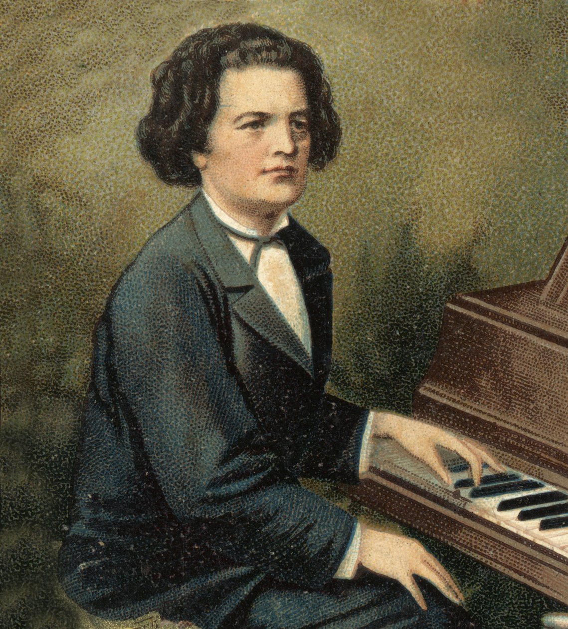 Portrét Antona Rubinsteina (1829-1894), ruského pianisty a skladatele. od Unknown artist