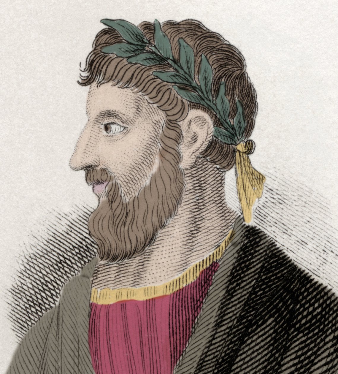 Portrét Apollonia z Tyany (Apollonius) (16 ap. JC-98/98 ap. JC), řecký filozof. Rytina 19. století. od Unknown artist
