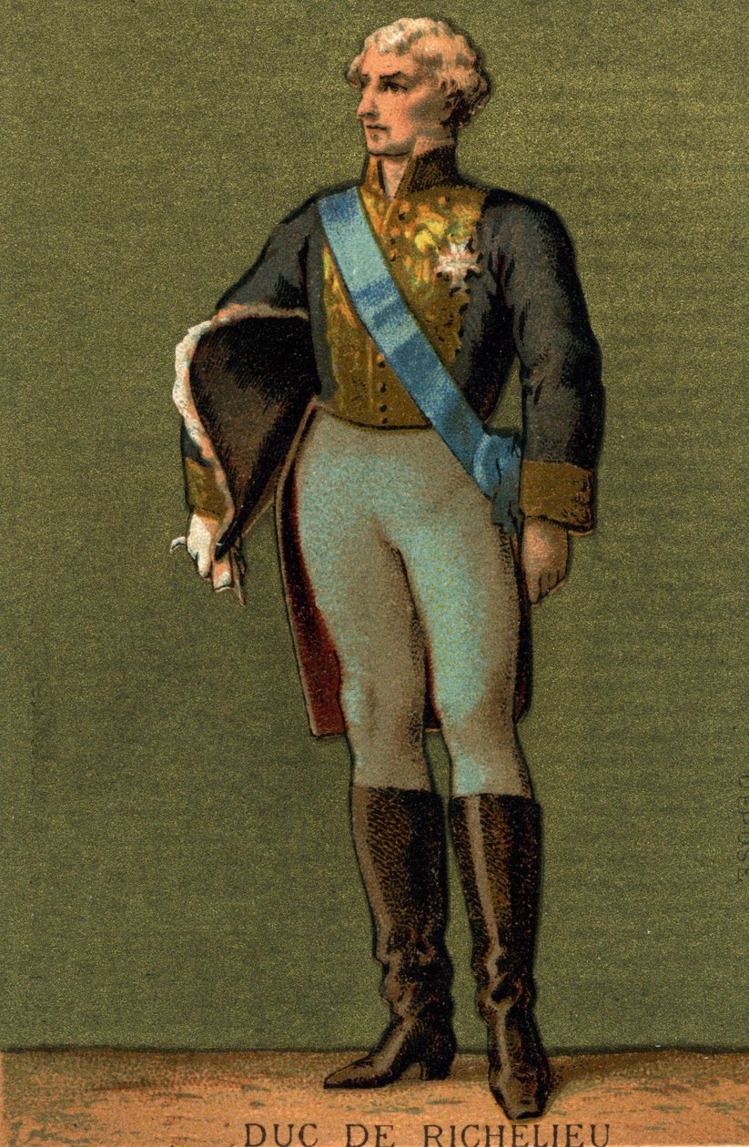 Portrét Armanda du PLESSIS, vévoda z RICHELIEU (1766-1822) od Unknown artist