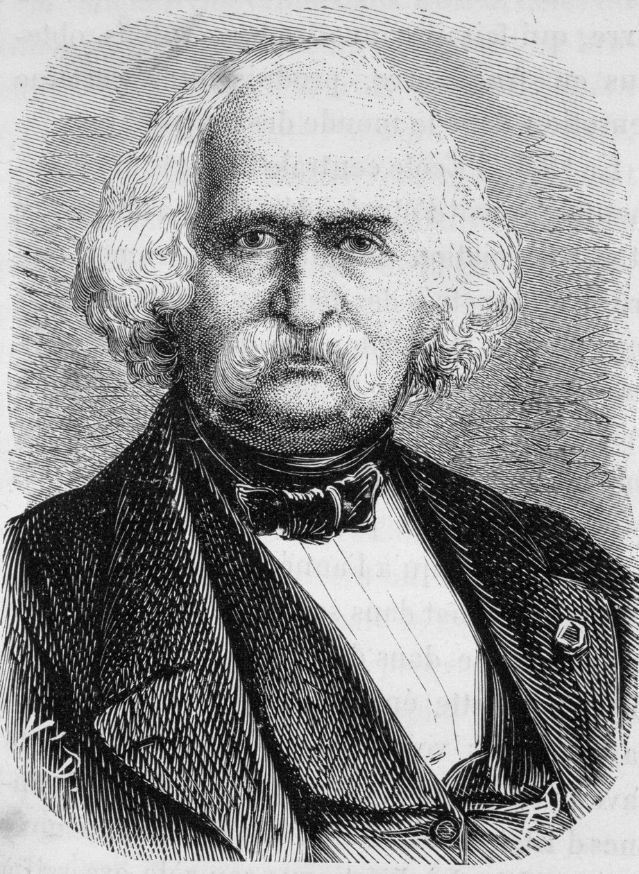 Portrét Auguste Perdonnet, stavební inženýr. Rytina konce 19. století v „Histoire de France““ od H. Martina. od Unknown artist